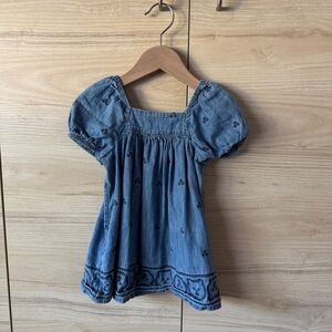 GAP Denim Puff Sleeve Dress